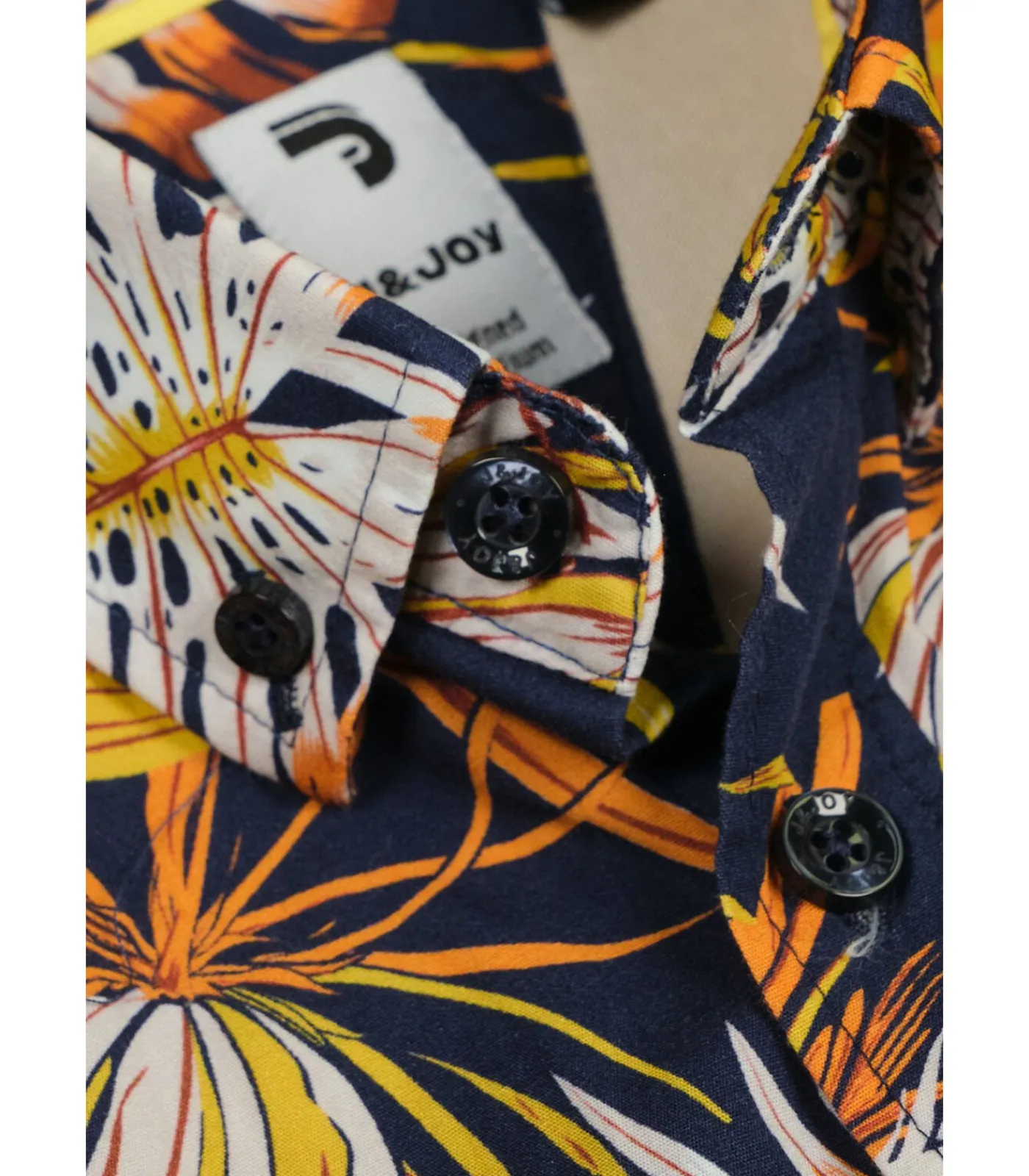 Kinderen J&JOY Overhemd met korte mouwen en bladerenprint