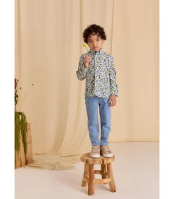 Kinderen J&JOY Overhemd met lange mouwen en bloemenprint