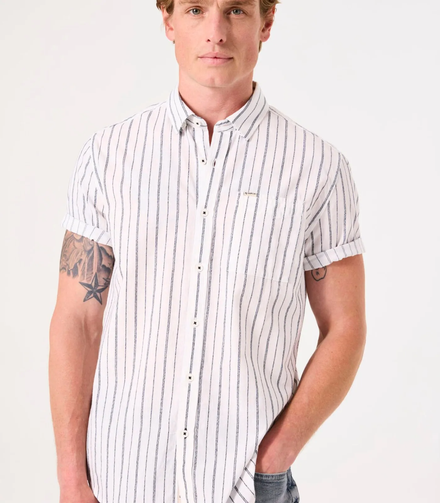 Heren Garcia Overhemd met strepen