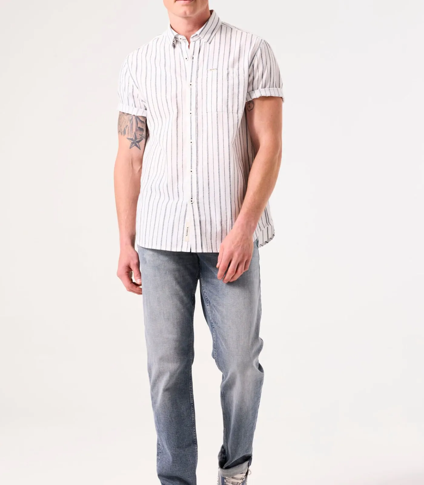 Heren Garcia Overhemd met strepen