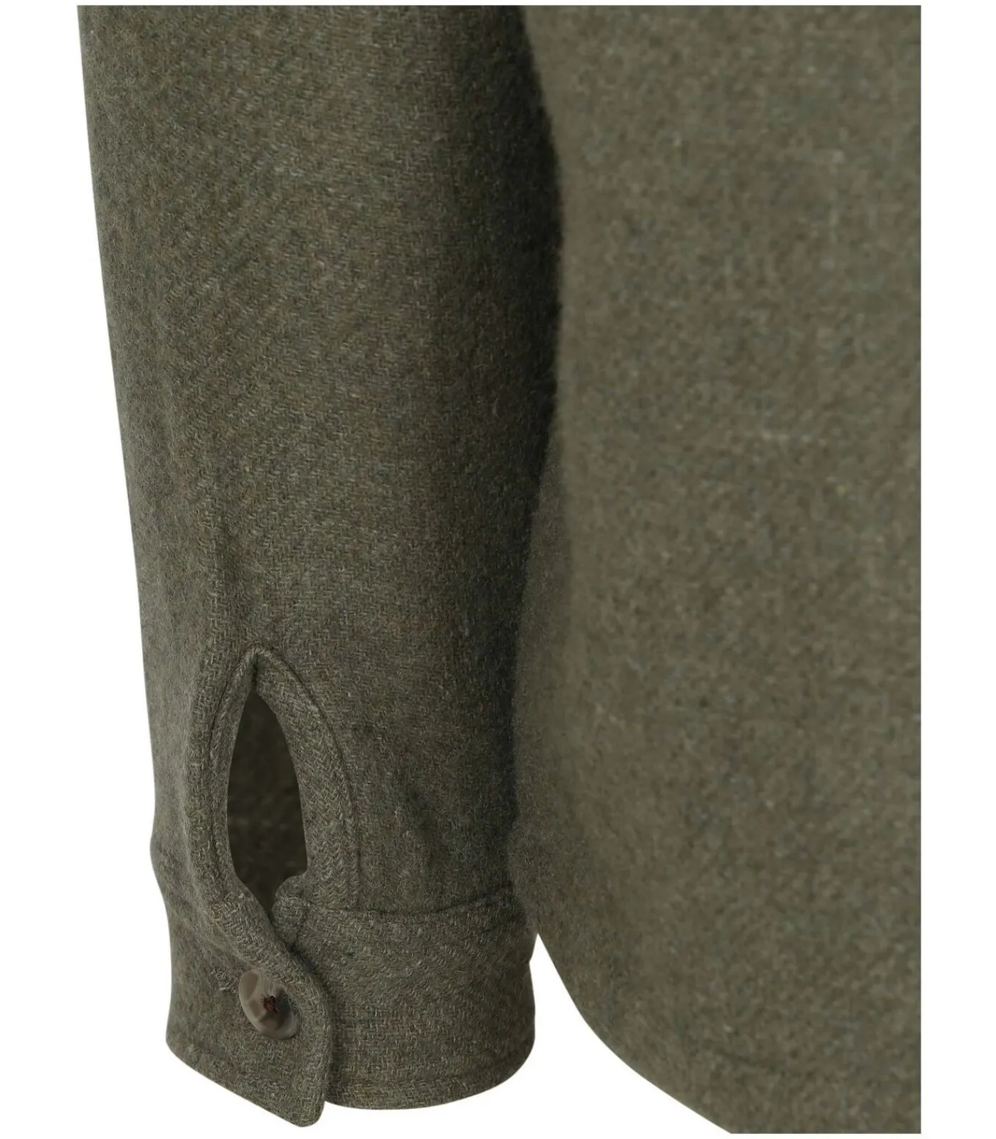 Outlet Overshirt Wool Blend Groen Heren Sportkledij