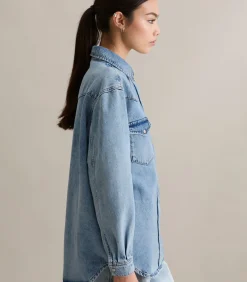 Hot Oversized denim overhemd DAMES Overhemden & Blouses