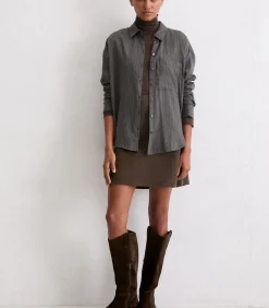 DAMES Marc O'Polo Oversized krijtstreep blouse