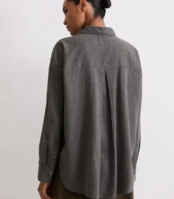 DAMES Marc O'Polo Oversized krijtstreep blouse