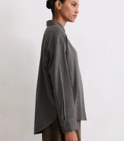 DAMES Marc O'Polo Oversized krijtstreep blouse
