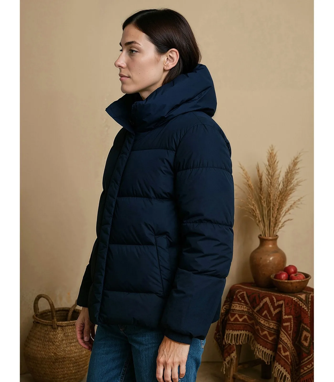 DAMES J&JOY Oversized marineblauwe damesjas