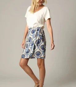 New OXALI - Korte bohemien rok met paisleyprint en lurexgaren DAMES Rokken