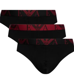 Heren Emporio Armani 3-Pack Stretch Katoenen Slips