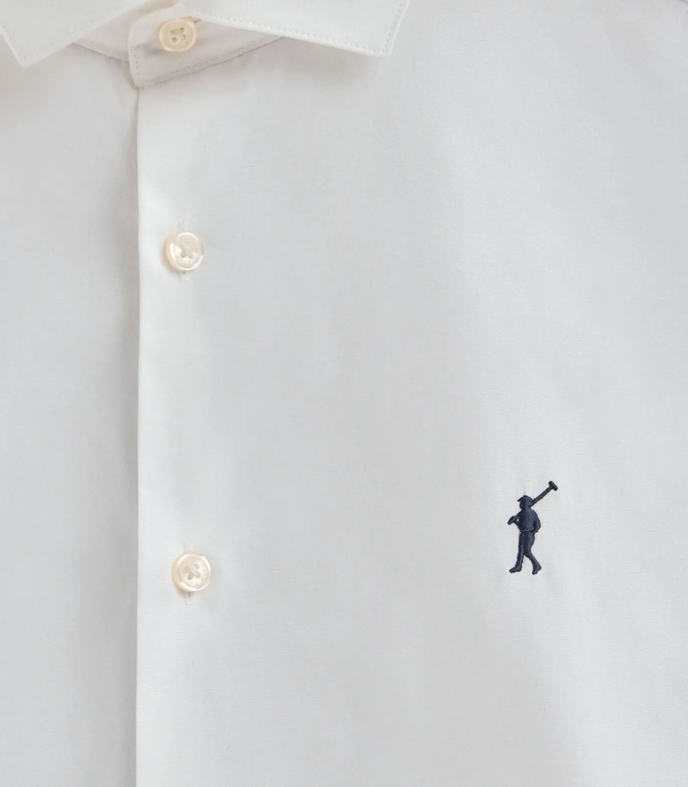 Online Pack van twee herenhemden van poplin katoen in wit en marineblauw met slim fit en Rigby Go-logo Heren Hemden