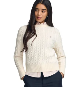 DAMES Polo Club Pack van twee truien van wolmix in zwart en gebroken wit met ronde hals en geborduurd Rigby Go-logo