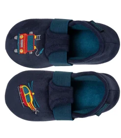Best Pantoffels Jongen Brandweerman Navy Kinderen Pantoffels