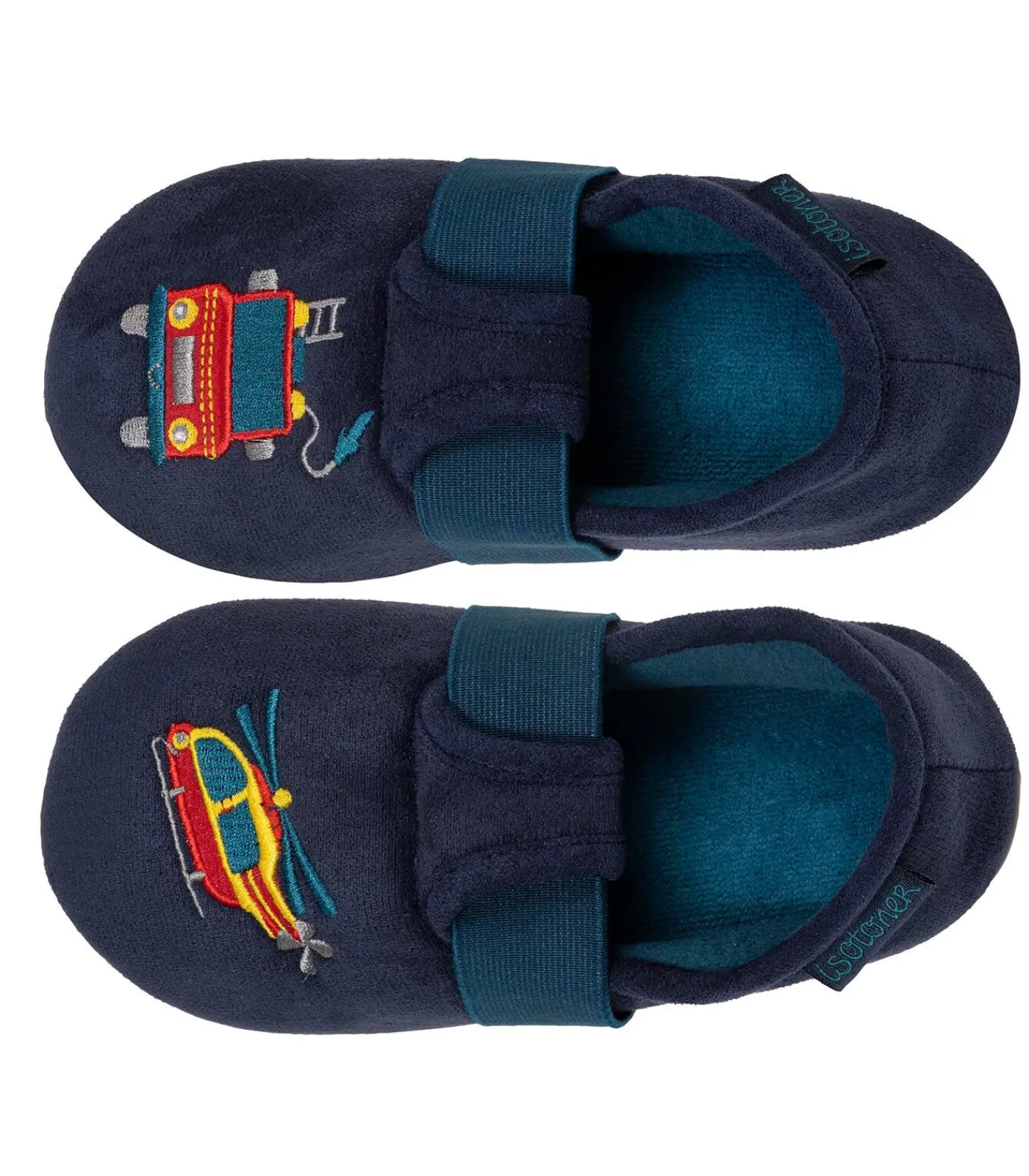 Best Pantoffels Jongen Brandweerman Navy Kinderen Pantoffels