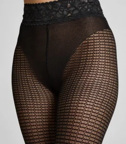 Best Panty van grafische mesh DAMES Sokken En Panty's