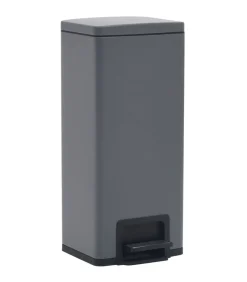 Pedaalemmer met anti-vingerafdruk 30 L RVS grijs Manden En Bakken