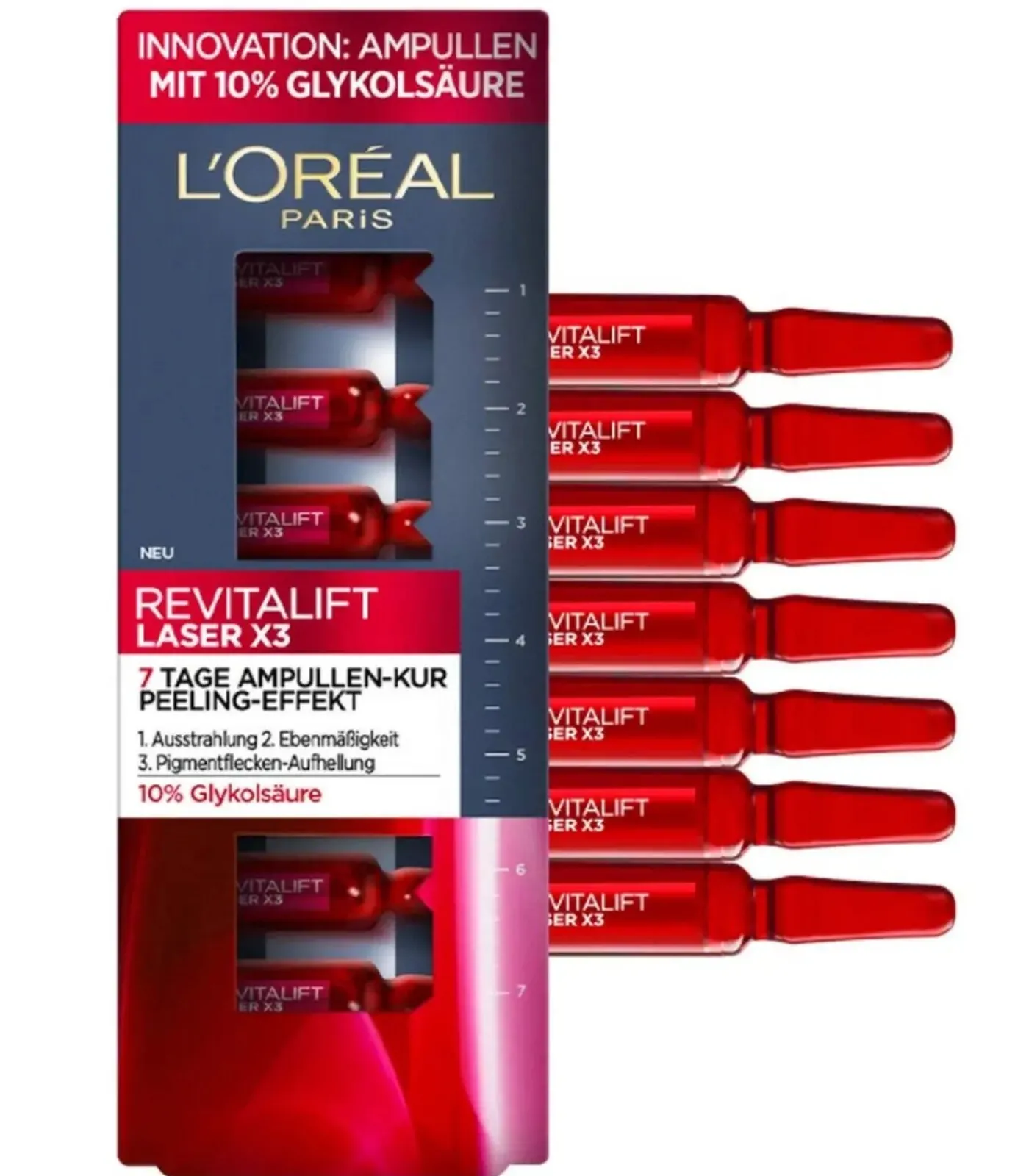 L'Oréal Paris Peeling Effect Ampullen 7-Daagse Kuur Revitalift Laser X3