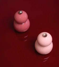 Hot Peper/zoutmolen H12cm roze Betty - set/2 Keukenaccessoires
