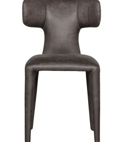 New Permit Eetkamerstoelen - Leerlook - Zwart/Grijs - Set van 6 Stoelen