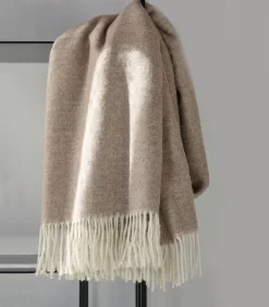 Blanc des Vosges PEROU galet - Plaid Baby Alpaca