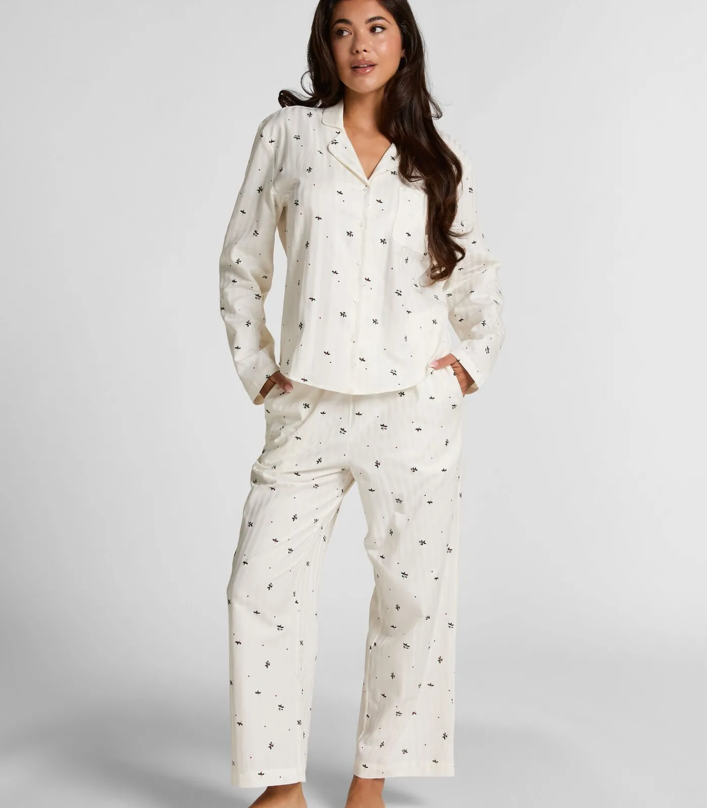 Clearance Petite Pyjamabroek met maretakprint DAMES Nachtmode