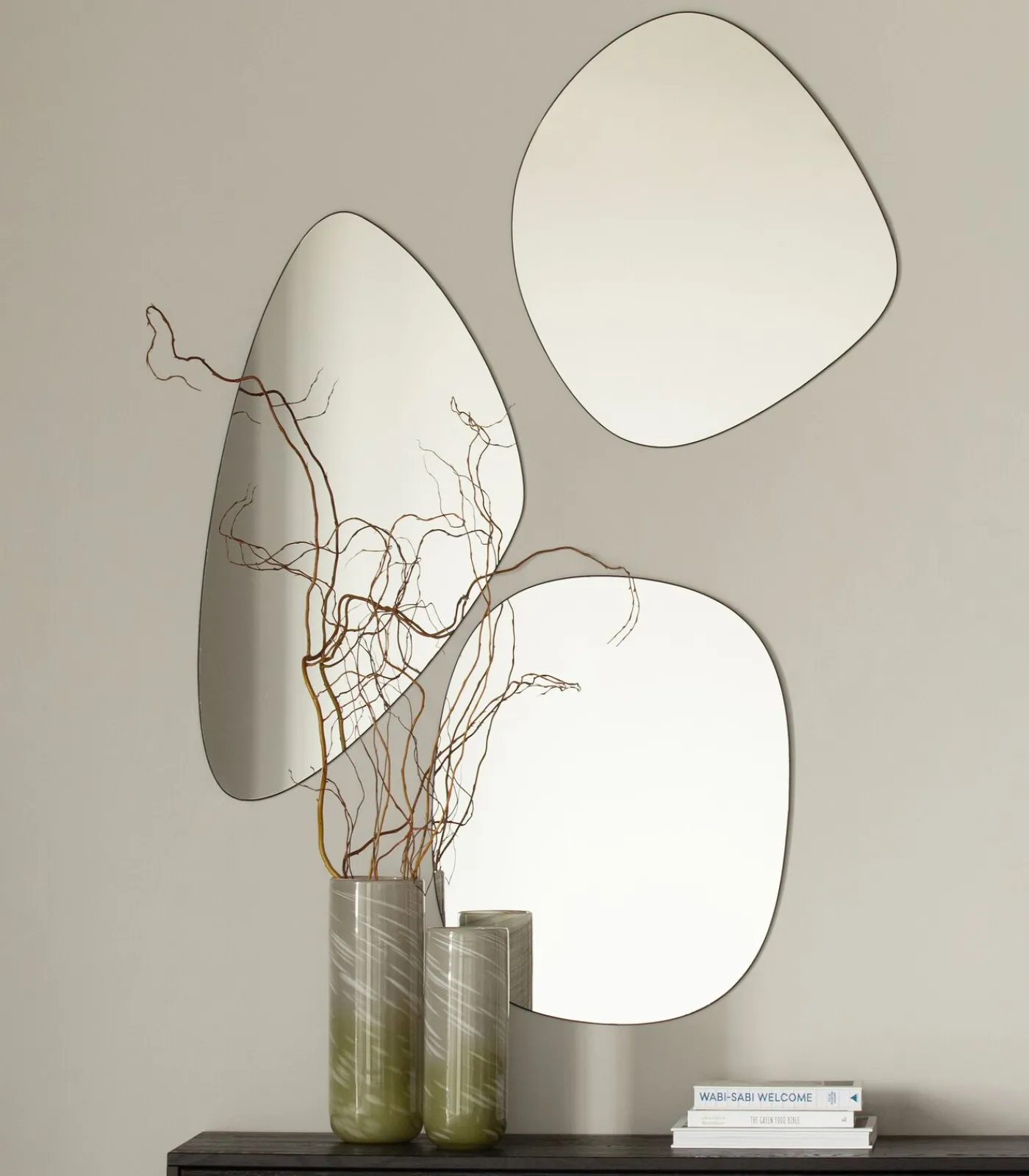 Clearance Philou Spiegel - Glas/Metaal - Zwart - 60x59x0,5 Spiegels