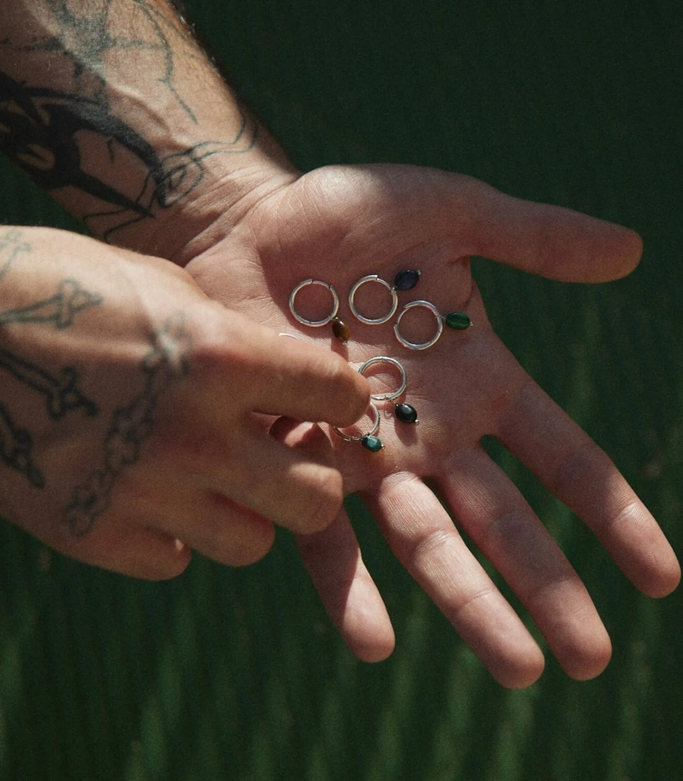 Clearance PIERCING CREOOL BAROQUE MALAQUITA Heren Oorbellen