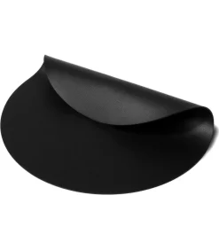 Jay Hill Placemats - Vegan leer - Zwart - ø 38 cm - 6 stuks