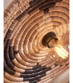 GOOD &MOJO Plafonniere Andros - Naturel/Zwart - Ø45cm