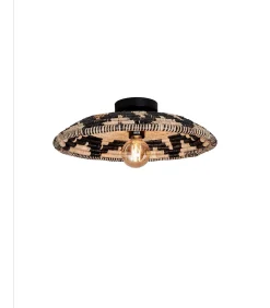 Clearance Plafonniere Andros - Naturel/Zwart - Ø45cm Hanglampen