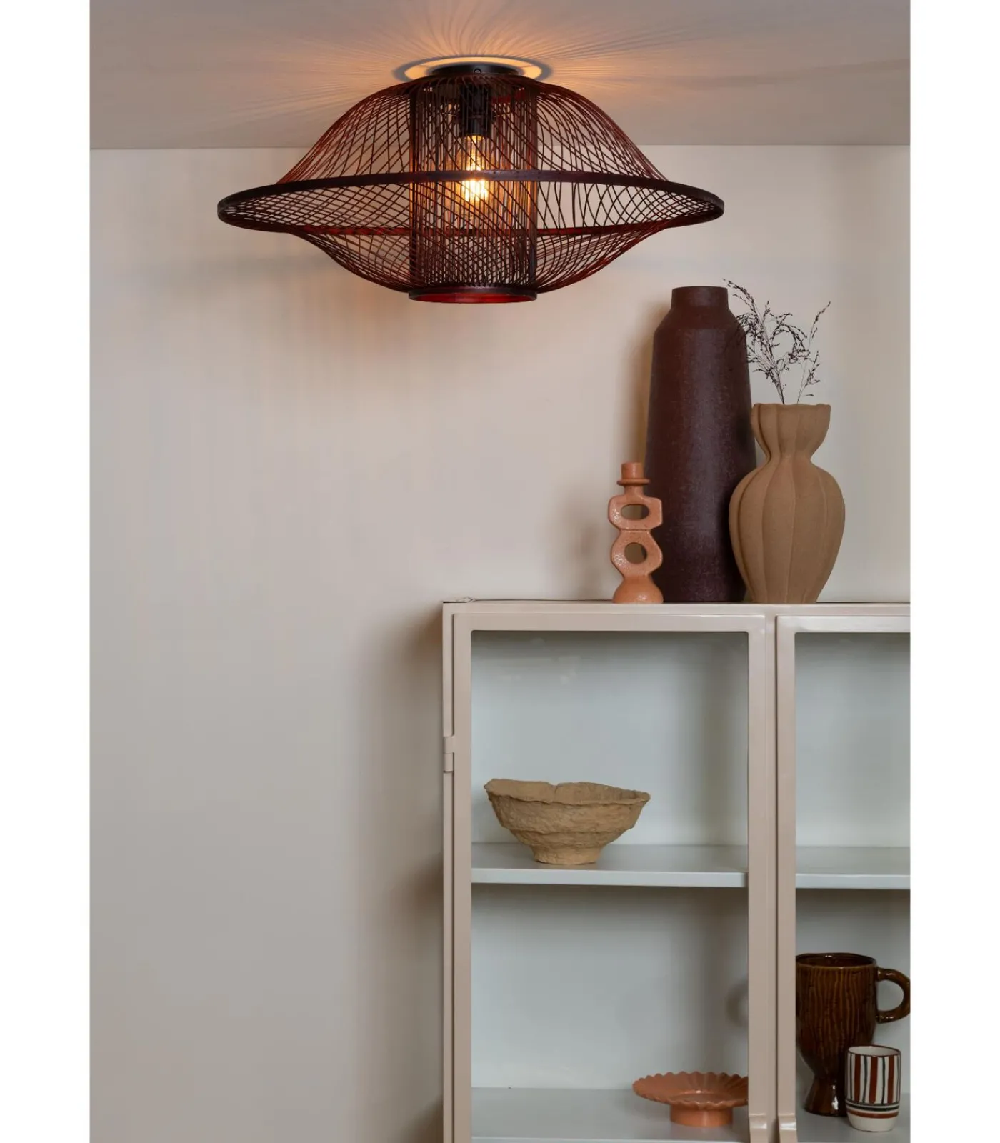 Plafonniere Maui - Bordeaux - Ø70cm Hanglampen
