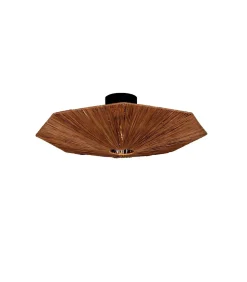 New Plafonniere Panama - Bruin - 65x65x7cm Hanglampen