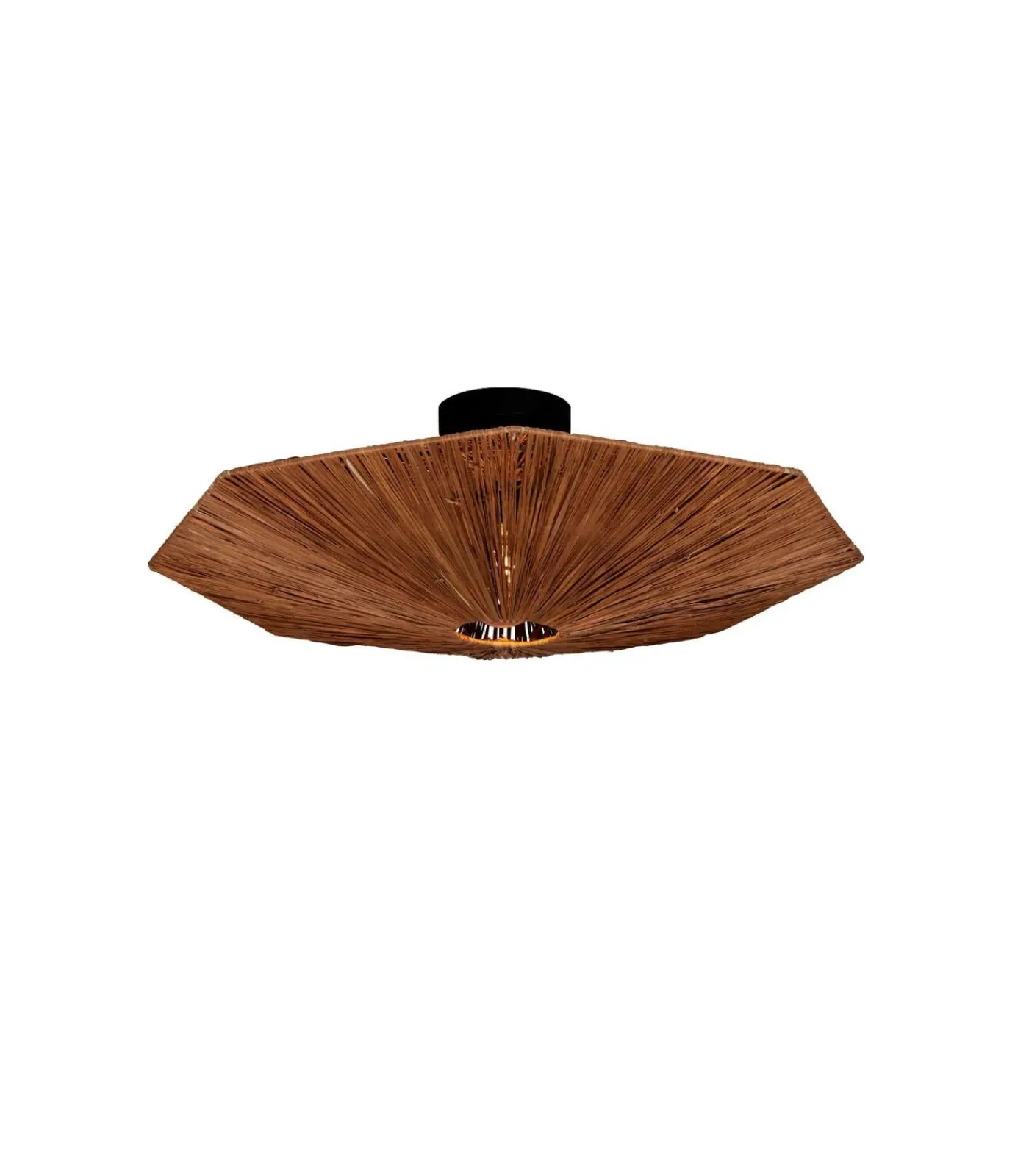 New Plafonniere Panama - Bruin - 65x65x7cm Hanglampen