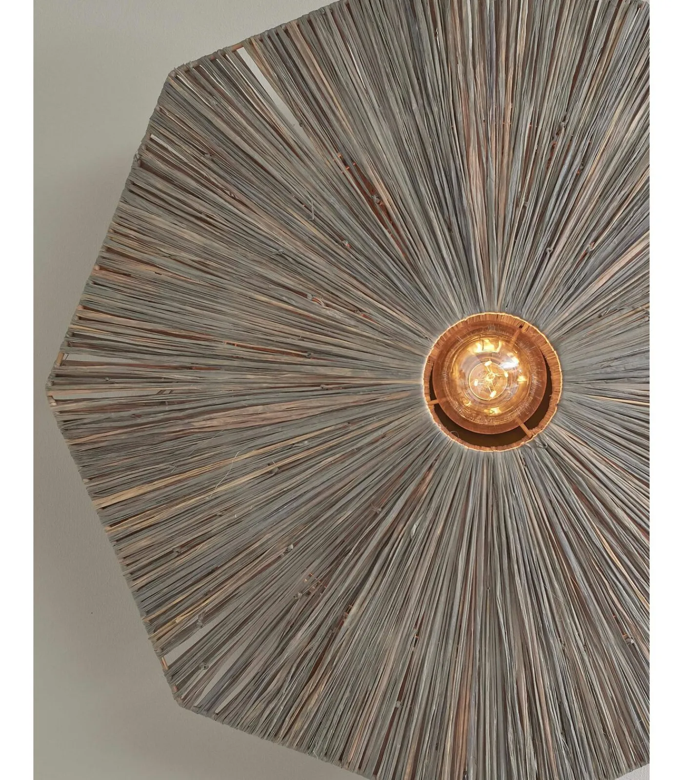 GOOD &MOJO Plafonniere Panama - Donker grijs - 65x65x7cm