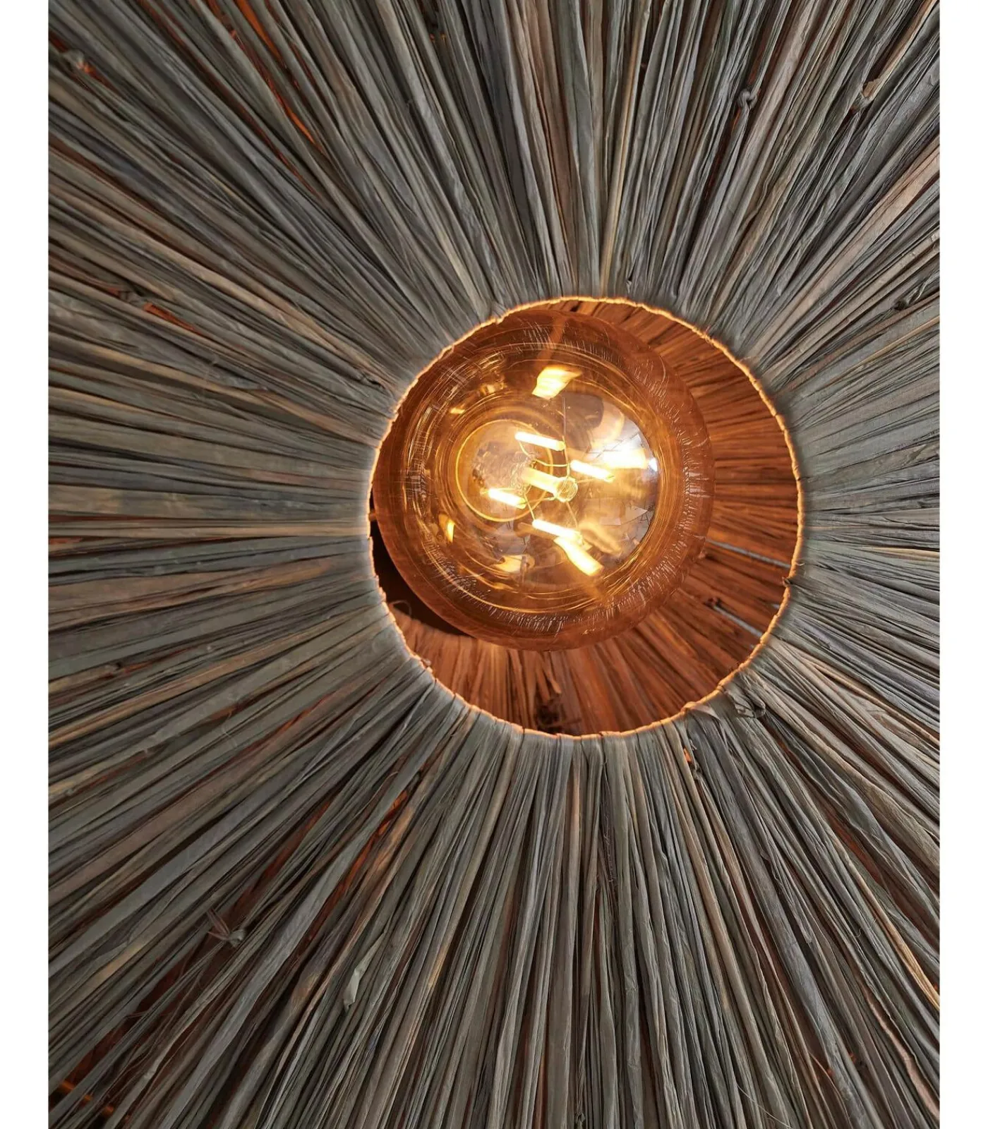 GOOD &MOJO Plafonniere Panama - Donker grijs - 65x65x7cm