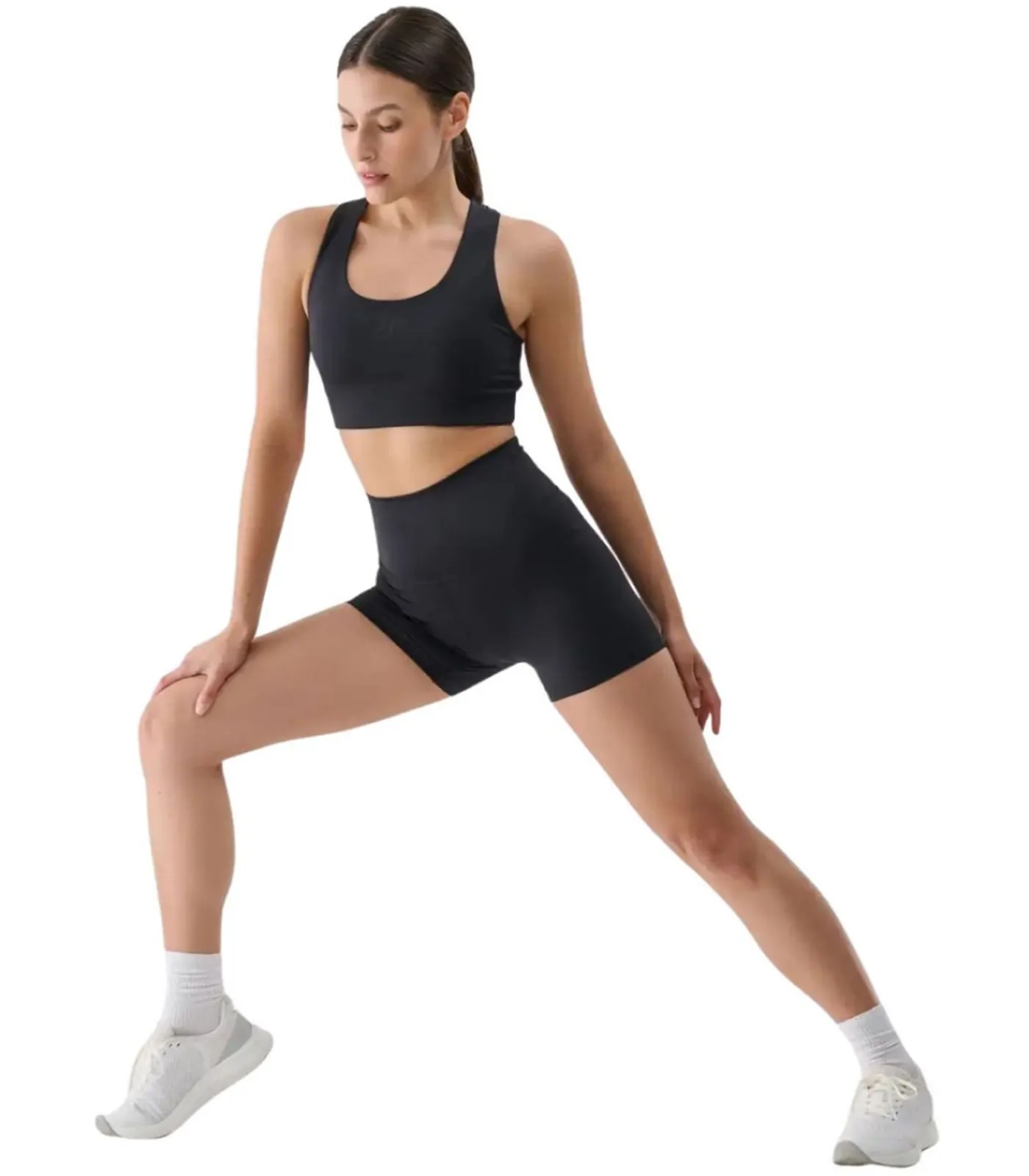 New PLAIN - Korte Broek - Zwart DAMES Broeken & Shorts