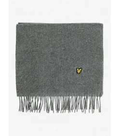 Heren Lyle & Scott Plain lambswool scarf - mid grey marl