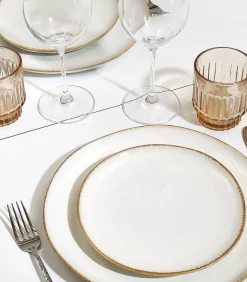 Salt&Pepper Plat bord 28cm coupe wit Artisan - (x4)