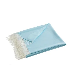 Sale PLUME celadon - Plaid Wol en acryl Bedspreien