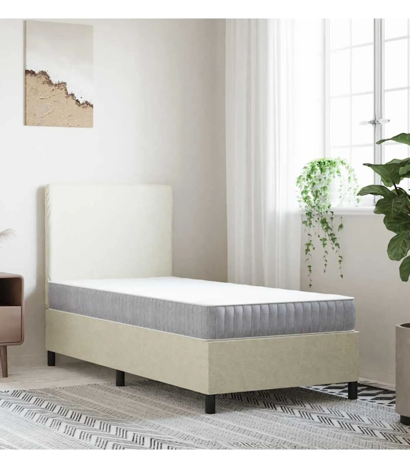 Pocketveringmatras middelhard 90x220 cm Matrasbeschermer