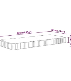 Pocketveringmatras middelhard 90x220 cm Matrasbeschermer