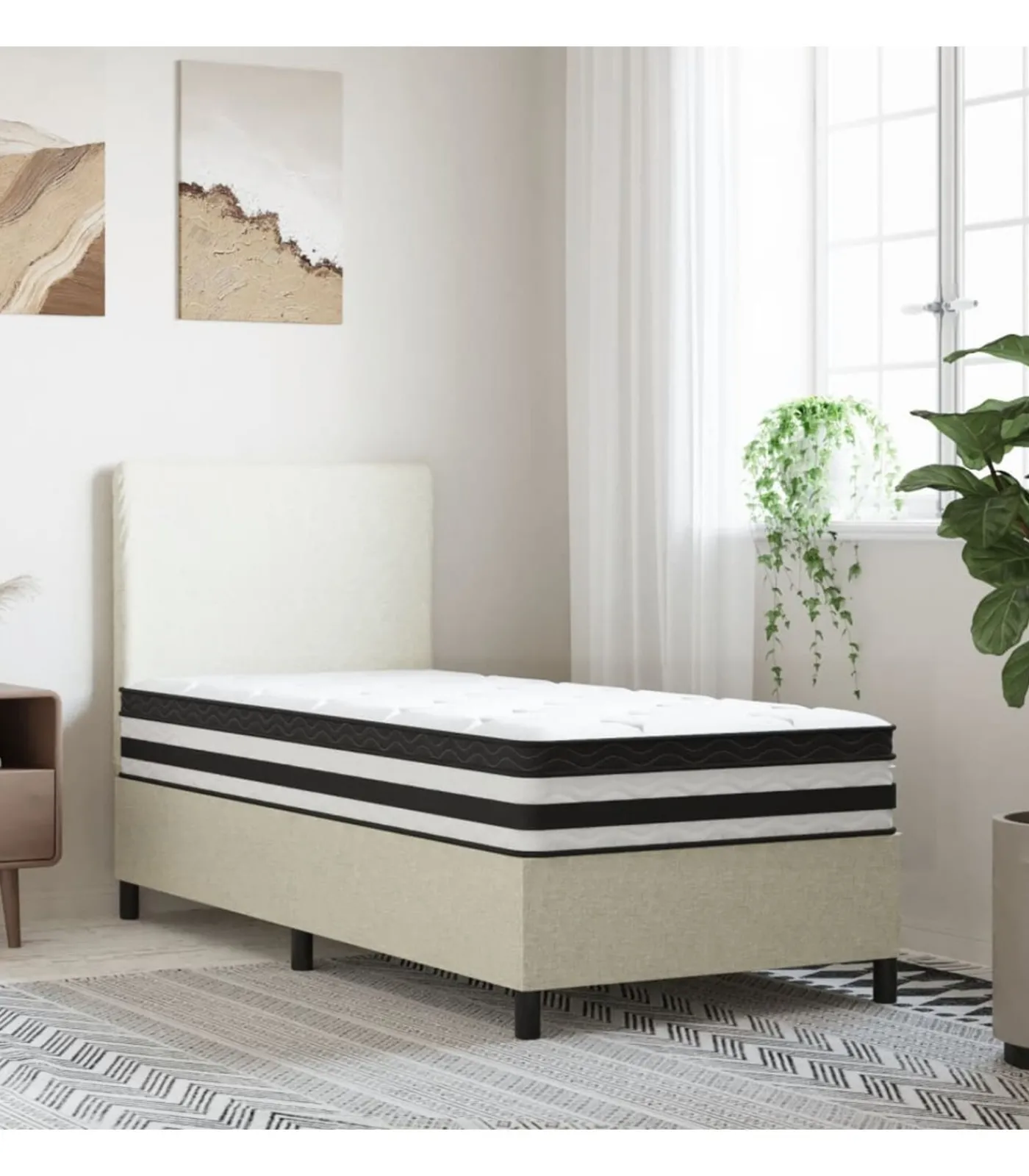 Pocketveringmatras middelhard 70x200 cm Matrasbeschermer