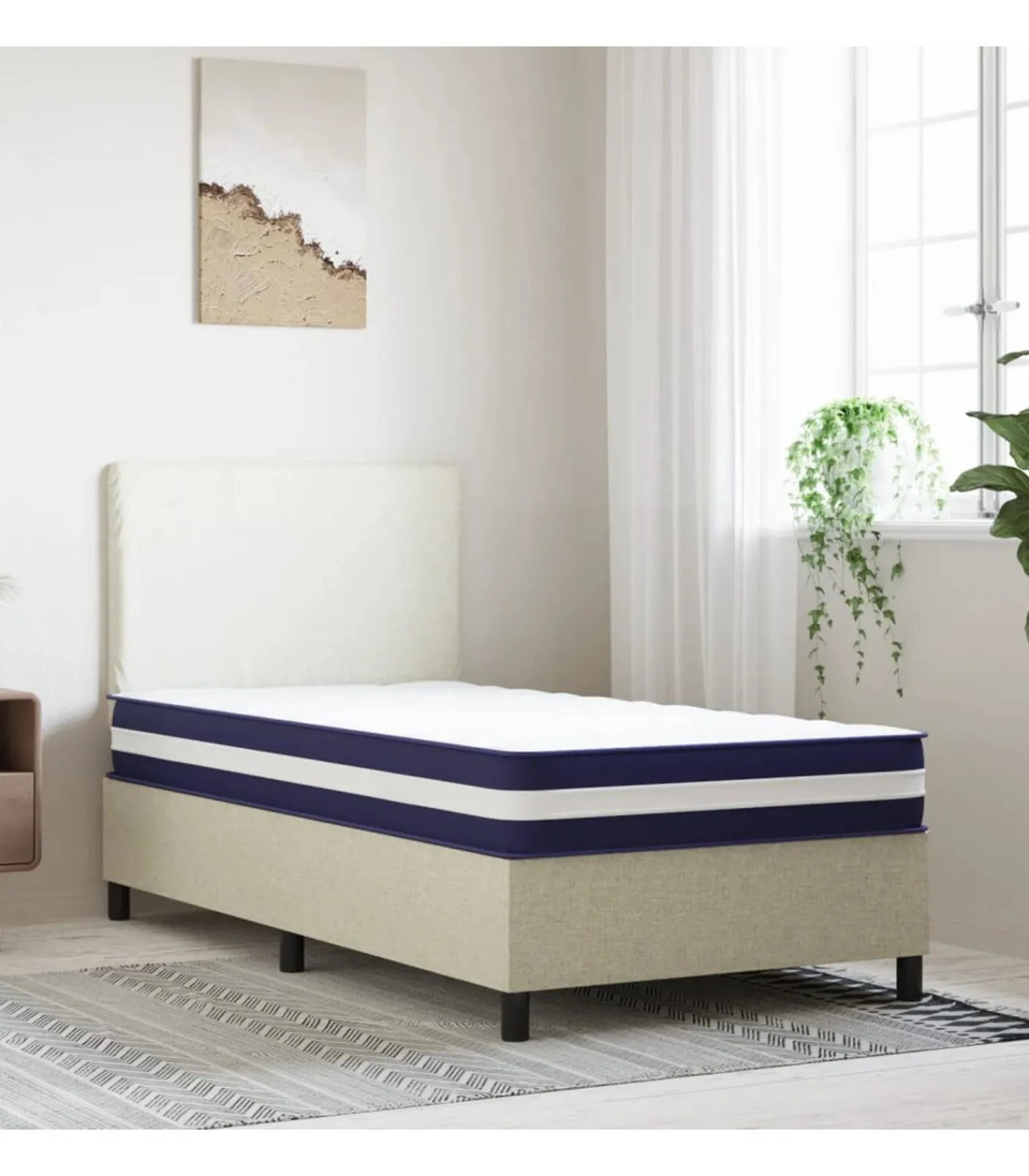 vidaXL Pocketveringmatras middelhard-hard 90x200 cm