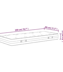 Outlet Pocketveringmatras middelhard-hard 80x200 cm Matrasbeschermer