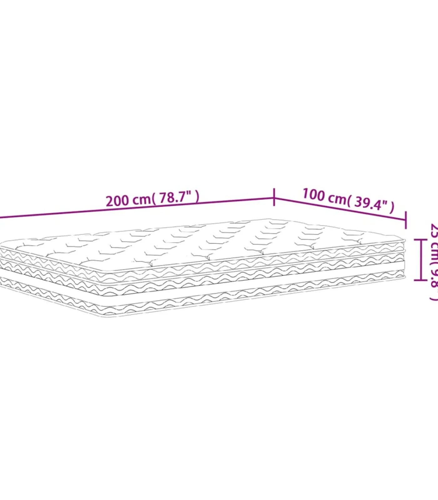 Clearance Pocketveringmatras middelhard 100x200 cm Matrasbeschermer