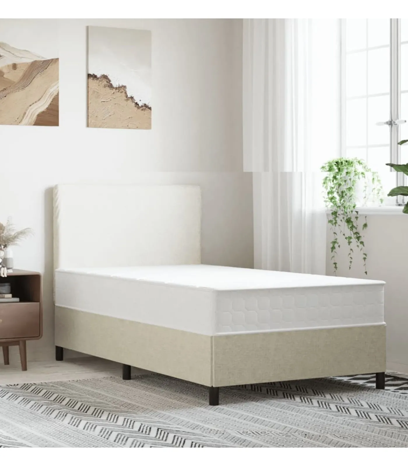 vidaXL Pocketveringmatras middelhard-hard 120x200 cm