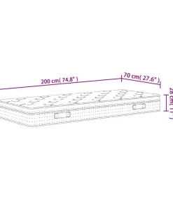 vidaXL Pocketveringmatras middelhard 70x200 cm