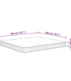 vidaXL Pocketveringmatras middelhard 180x200 cm
