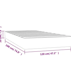 vidaXL Pocketveringmatras 120x190x20 cm stof taupe