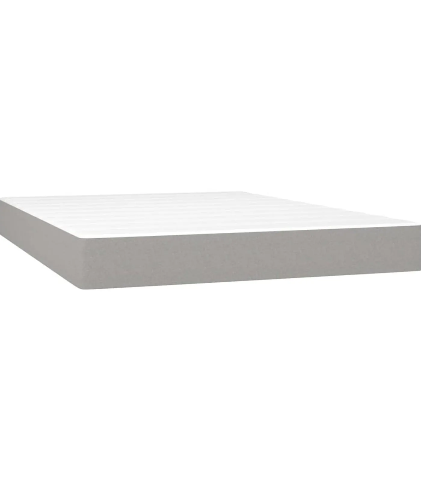 vidaXL Pocketveringmatras 140x190x20 cm stof lichtgrijs