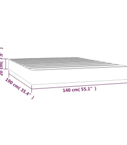 vidaXL Pocketveringmatras 140x190x20 cm stof lichtgrijs