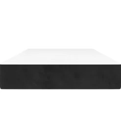 Clearance Pocketveringmatras 80x200x20 cm fluweel zwart Matrasbeschermer